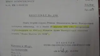 Dokument powołania Biura Studiów SB