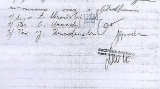 Dokument  z teczki abp Kowalczyka  z www.isakowicz.pl