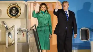 Donald Trump z żoną Melanią w Warszawie