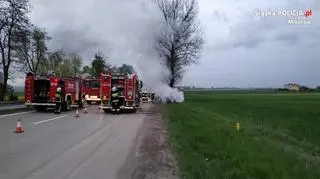 Droga 81 w Orzeszu nie ma barier od strony pobocza