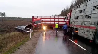 Droga Człuchów-Przechlewo była zablokowana