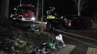 Droga została zablokowana (TVN Warszawa)
