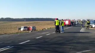 Dwa busy zderzyły się w pobliżu Ośna Lubuskiego