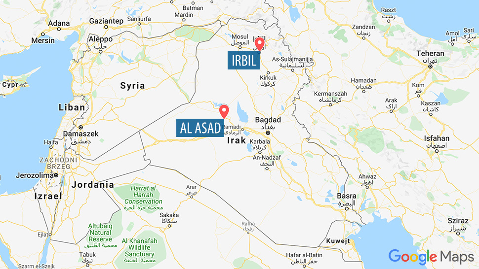 Dwie bazy z amerykańskimi żołnierzami w Iraku zaatakowane przez Iran