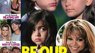 Dzieci Jacksona - Paris, Prince i Michael Joseph Jr - i jego siostra Janet na okładce magazynu "OK" w 2009 roku