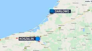 Dziewczynka z Darłowa została przetransportowana śmigłowcem do szpitala Wojewódzkiego w Koszalinie