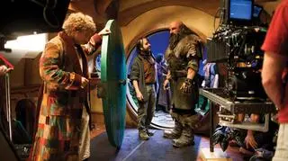 Ekipa filmowa w domu Bilbo Bagginsa, czyli Martina Freemana