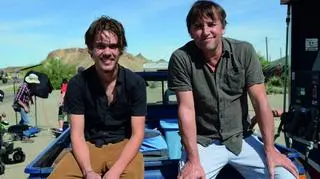 Ellar Coltrane i reżyser Richard Linklater na planie "Boyhood" w 2012 roku