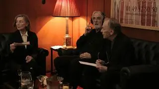 Emmanuelle Riva, Michael Haneke i Jean-Louis Trintignant na planie "Miłości"