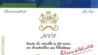 Etykieta 2008 Château Mouton Rothschild autorstwa chińskiego malarza Xu Lei (fot. Château Mouton Rothschild)