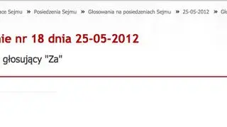 Ewa Kopacz głosuje "za"