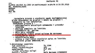 Fragment dokumentu z prośbą o zapewnienie liderów - 18 marca 2010 roku