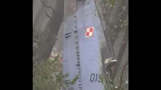 Fragment rozbitego samolotu