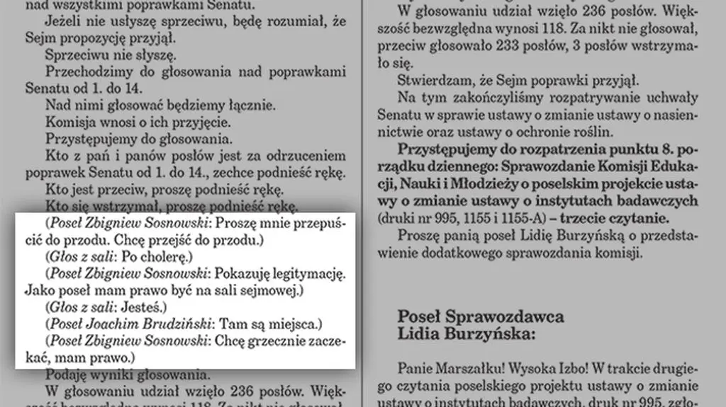 Fragment stenogramu