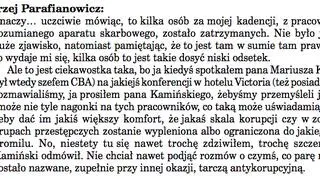 Fragment uzupełnionego stenogramu