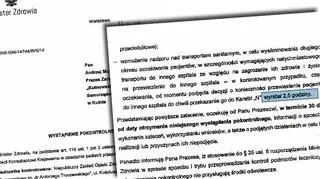 Fragment wystąpienia pokontrolnego w kutnowskim szpitalu
