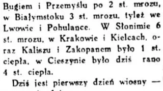 Gazeta ABC pisała o nadchodzącej wiośnie