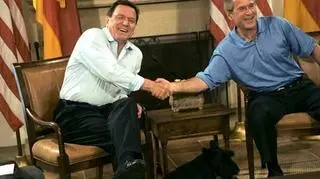 Gerhard Schroeder i George W.Bush 