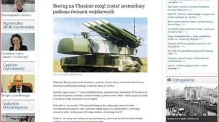 "Głos Rosji" w polskiej wersji powielił jedną z wersji lansowanych przez propagandę rosyjską