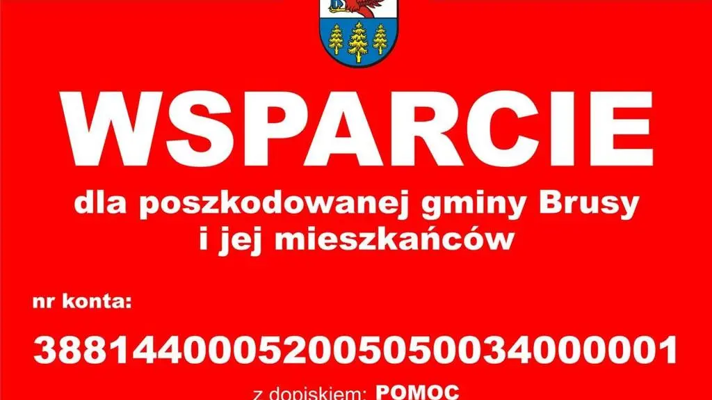 Gmina Brusy czeka na pomoc 