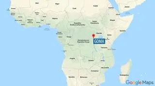 Goma znajduje się w Demokratycznej Republice Konga