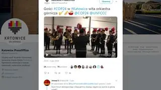 Gosci COP 24 witała orkiestra górnicza