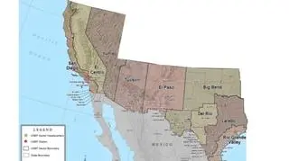 Granica Meksyku i USA. Dziewięć sekcji, na jakie dzieli ją amerykański Departament Bezpieczeństwa Krajowego (Homeland Security)