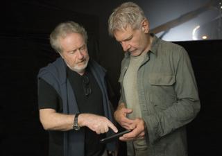 Harrison Ford i Ridley Scott na planie "Blade Runner 2049"