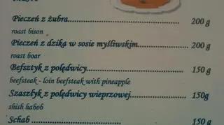 I feralne menu w pełnej krasie / zdj. internauta
