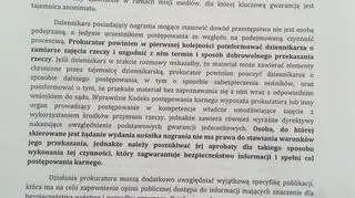 Informacja ministerstwa sprawiedliwości