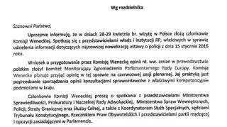 Informacja szefa MSZ o wizycie Komisji Weneckiej