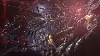 Inne ujęcie kosztownego starcia. Każdym z setek widocznych okrętów dowodzi gracz