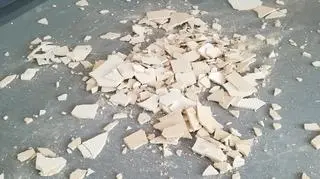 Inspektor budowlany ma stwierdzić, co było przyczyną zerwania się tynku