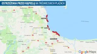 Inspektor Sanitarny ostrzega przed kąpielą w wodach całej Zatoki Gdańskiej