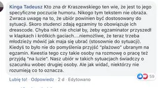 Internauci chętnie komentują post