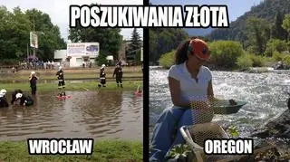Internauci wyśmiewają sytuację po wtorkowej ulewie
