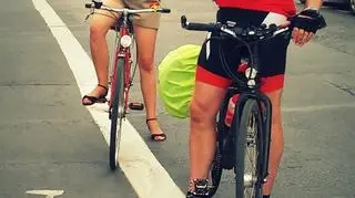 Jacek Jaśkowiak podczas patrolu rowerowego w lipcu