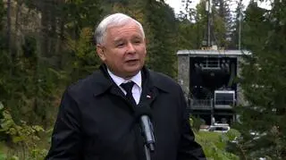 Jarosław Kaczyński w Kuźnicach na Małopolsce