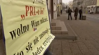 Jeden z transparentów Waldemara Bonkowskiego