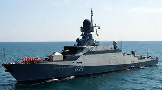Jedna z kaspijskich korwet Bujan-M, która odpalała rakiety na Syrię. Dwie podobne mają trafić na Morze Czarne. To małe okręty, ale jak na swój rozmiar bardzo silnie uzbrojone
