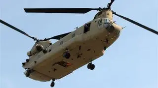 Jedną z maszyn był śmigłowiec transportowy Chinook