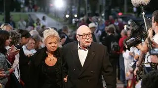 Jerzy Hoffman z żoną Jagodą / PAP/Adam Warżawa