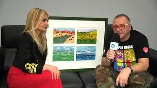 Jerzy Owsiak zachęca do licytacji obrazu Edwarda Dwurnika