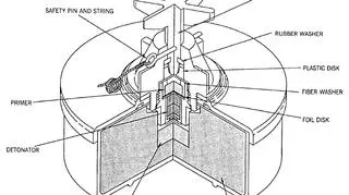 Jugosłowiańska mina PMA-2. Przekrój