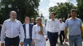 Julia Tymoszenko zwiedza Czernihów w ramach kampanii wyborczej 