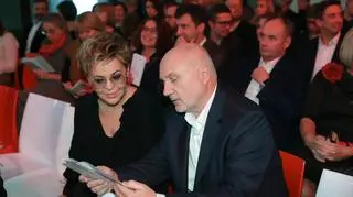 Justyna Pochanke and Adam Pieczyński at the Radio Zet awards gala