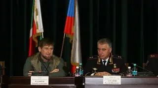 Kadyrow i szef MSW Czeczenii Rusłan Ałchanow