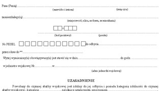 Karta powołania, czyli "zaproszenie" na poligon