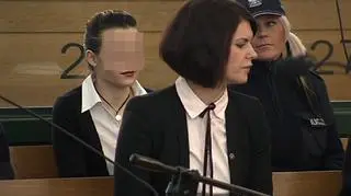 Katarzyna W. na sali sądowej