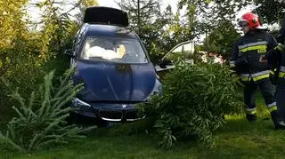Kierowca BMW stracił panowanie nad samochodem